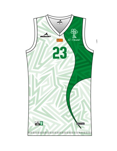 Camiseta Baloncesto Primera Equipación Hombre Verde/Blanco 23/24